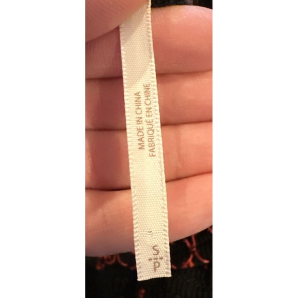 Free People Women’s Floral Dress Small Petite SP Romantic Black Red Flowers - Picture 12 of 12